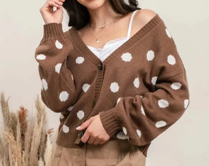 Brown Polka Dot Sweater Brown Polka Dot Sweater