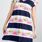 Aztec Short Sleeve Dress with Side Pocket