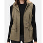 Vest Jacket with Faux Fur Hood