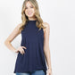 Back Tie Halter Sleeveless Top