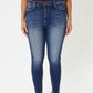 Kan Can Jeans Hem Detail Ankle Skinny Plus Size