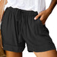 Black Pocketed Tencel Shorts