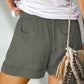 Olive Green Tencel Shorts