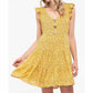 Flower Print Tiered Mini Dress