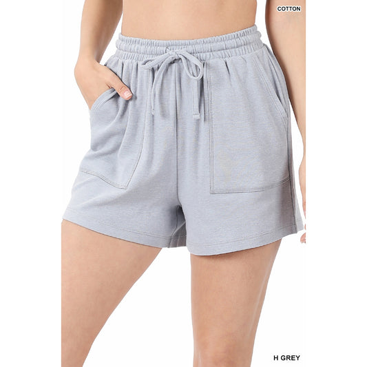 Cotton Drawstring Shorts